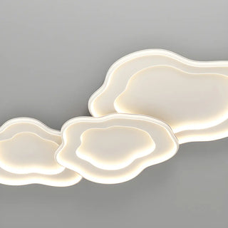 ZOWALA - Living Room Chrome Cloud LED Flush Mount Light 3 Lights Image - 18