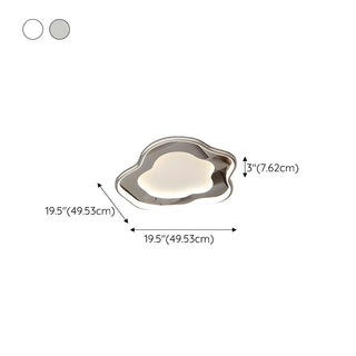 ZOWALA - Living Room Chrome Cloud LED Flush Mount Light 3 Lights Image - 20