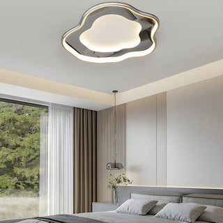 ZOWALA - Living Room Chrome Cloud LED Flush Mount Light 3 Lights Image - 5