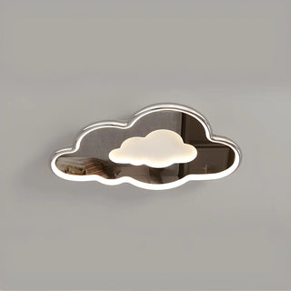 ZOWALA - Living Room Chrome Cloud LED Flush Mount Light 3 Lights Image - 6
