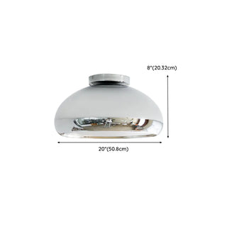 ZOWALA - Kitchen Barn Chrome Semi-Flush Mount Ceiling Light Image - 10