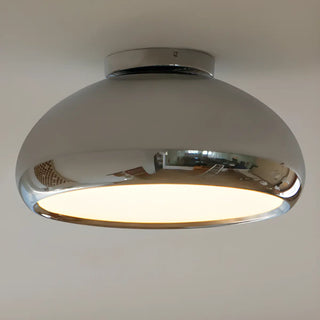 ZOWALA - Kitchen Barn Chrome Semi-Flush Mount Ceiling Light Image - 4