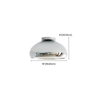 ZOWALA - Kitchen Barn Chrome Semi-Flush Mount Ceiling Light #size