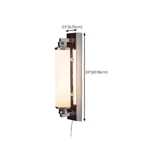 Classic Silver Cylindrical LED Vanity Wall Light Zawala Image - 14