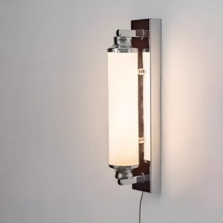 Classic Silver Cylindrical LED Vanity Wall Light Zawala Image - 2