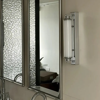 Classic Silver Cylindrical LED Vanity Wall Light Zawala Image - 5