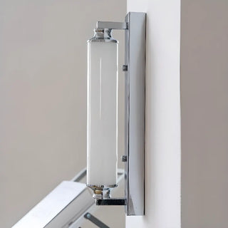 Classic Silver Cylindrical LED Vanity Wall Light Zawala Image - 6