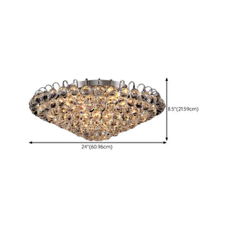 Hallway Chrome Crystal Bubble Flush Mount Ceiling Light Zawala Image - 19