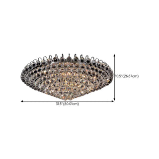 Hallway Chrome Crystal Bubble Flush Mount Ceiling Light Zawala Image - 20