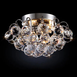 Hallway Chrome Crystal Bubble Flush Mount Ceiling Light Zawala Image - 4