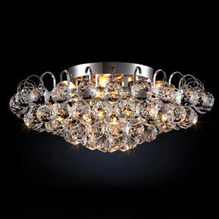Hallway Chrome Crystal Bubble Flush Mount Ceiling Light Zawala Image - 5