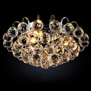 Hallway Chrome Crystal Bubble Flush Mount Ceiling Light Zawala Image - 6