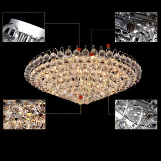 Hallway Chrome Crystal Bubble Flush Mount Ceiling Light Zawala Image - 8