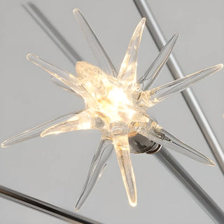 ZOWALA - Chrome Starburst Modern Semi-Flush Mount Light Image - 11