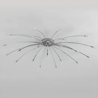 ZOWALA - Chrome Starburst Modern Semi-Flush Mount Light Image - 7