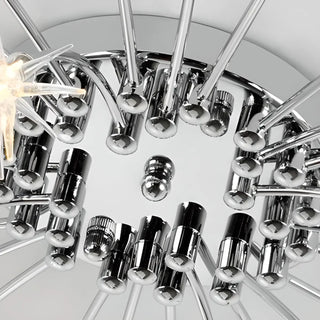 ZOWALA - Chrome Starburst Modern Semi-Flush Mount Light Image - 9