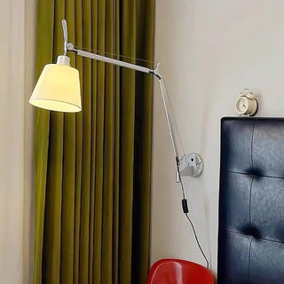 Adjustable Contemporary Chrome Swing Arm Wall Sconce Zawala Image - 17
