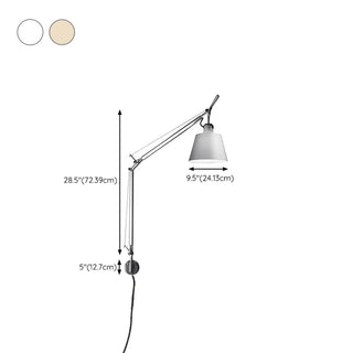 Adjustable Contemporary Chrome Swing Arm Wall Sconce Zawala Image - 24