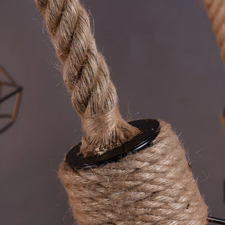ZOWALA - Circle Industrial Rope Suspension Chandelier Image - 8