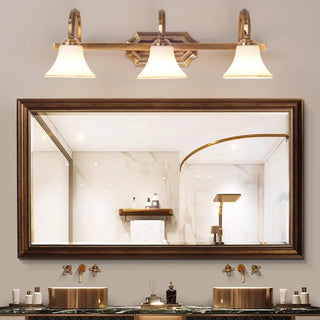 ZOWALA - Classic Bell-Shaped Gold Multiple Lights Vanity Light Image - 2