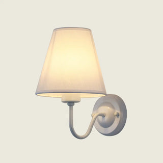 Classic Fabric Shade Black Metal Bedroom Wall Light Zawala Image - 12