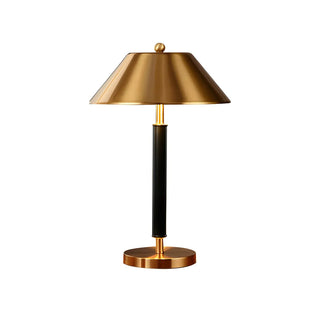 Classic Golden Cone Shade Metal Bedroom Table Lamp Zawala Image - 13