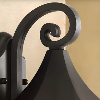 Classic Hexagon Lantern Metal Outdoor Wall Light Black Image - 5