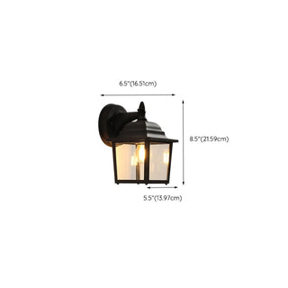 ZOWALA - Classic Black Outdoor Wall Lantern Sconce #size