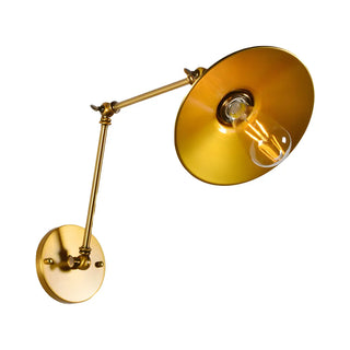 Industrial Swing Arm Adjustable Bathroom Brass Wall Light Image - 3