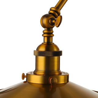Industrial Swing Arm Adjustable Bathroom Brass Wall Light Image - 4