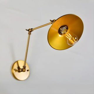 Industrial Swing Arm Adjustable Bathroom Brass Wall Light Image - 6