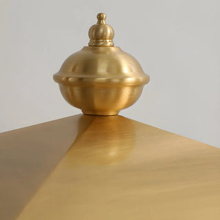 Golden Classic Square Metal Outdoor Post Table Lamp Zawala Image - 9