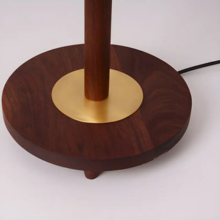Classic Brown Metal Floor Lamp with Pleated Shade Zawala Image - 5