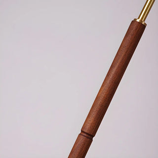 Classic Brown Metal Floor Lamp with Pleated Shade Zawala Image - 6