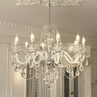 ZOWALA - Candelabra Clear Crystal Living Room Classic Chandelier Image - 1