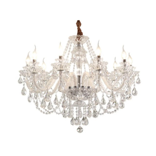 ZOWALA - Candelabra Clear Crystal Living Room Classic Chandelier Image - 10