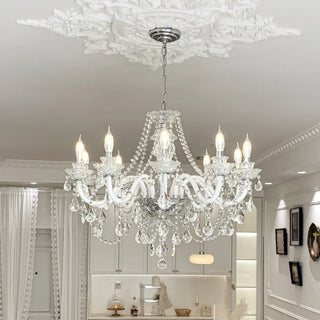 ZOWALA - Candelabra Clear Crystal Living Room Classic Chandelier Image - 3