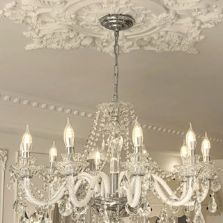 ZOWALA - Candelabra Clear Crystal Living Room Classic Chandelier Image - 5