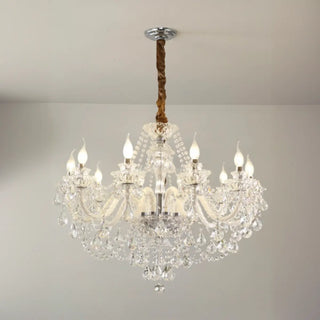 ZOWALA - Candelabra Clear Crystal Living Room Classic Chandelier Image - 8