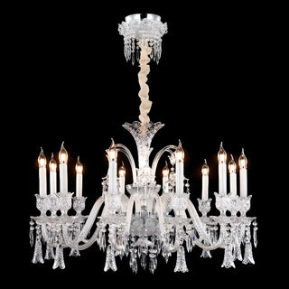 ZOWALA - White Crystal Candelabra Living Room Classic Chandelier Image - 10