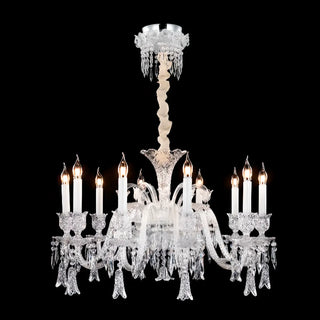 ZOWALA - White Crystal Candelabra Living Room Classic Chandelier Image - 11