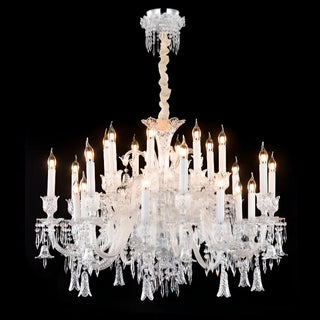 ZOWALA - White Crystal Candelabra Living Room Classic Chandelier Image - 12