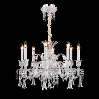 ZOWALA - White Crystal Candelabra Living Room Classic Chandelier Image - 8