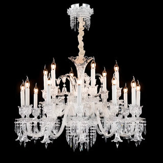 ZOWALA - White Crystal Candelabra Living Room Classic Chandelier Image - 9