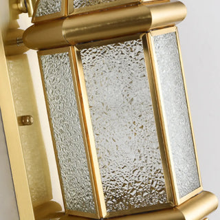 Classic Metal Lantern Clear Glass Wall Light Black Zawala Image - 19