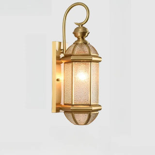 Classic Metal Lantern Clear Glass Wall Light Black Zawala Image - 8