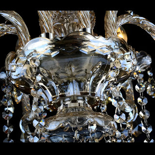 ZOWALA - Cognac Crystal Candelabra Living Room Classic Chandelier Image - 12