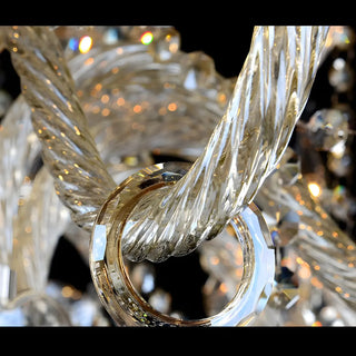 ZOWALA - Cognac Crystal Candelabra Living Room Classic Chandelier Image - 13