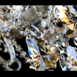 ZOWALA - Cognac Crystal Candelabra Living Room Classic Chandelier Image - 14