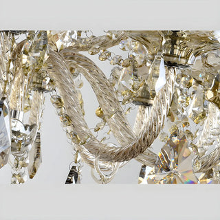 ZOWALA - Cognac Crystal Candelabra Living Room Classic Chandelier Image - 17